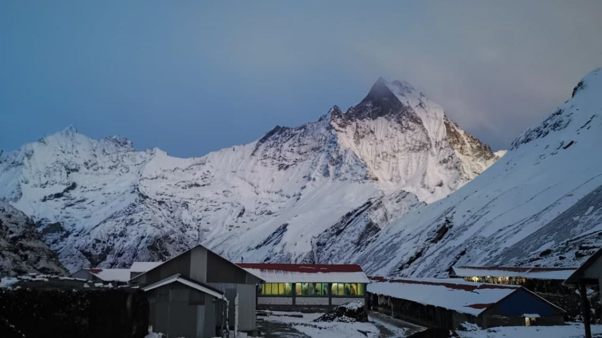 Mt Fishtail view from Annapurna Base Camp