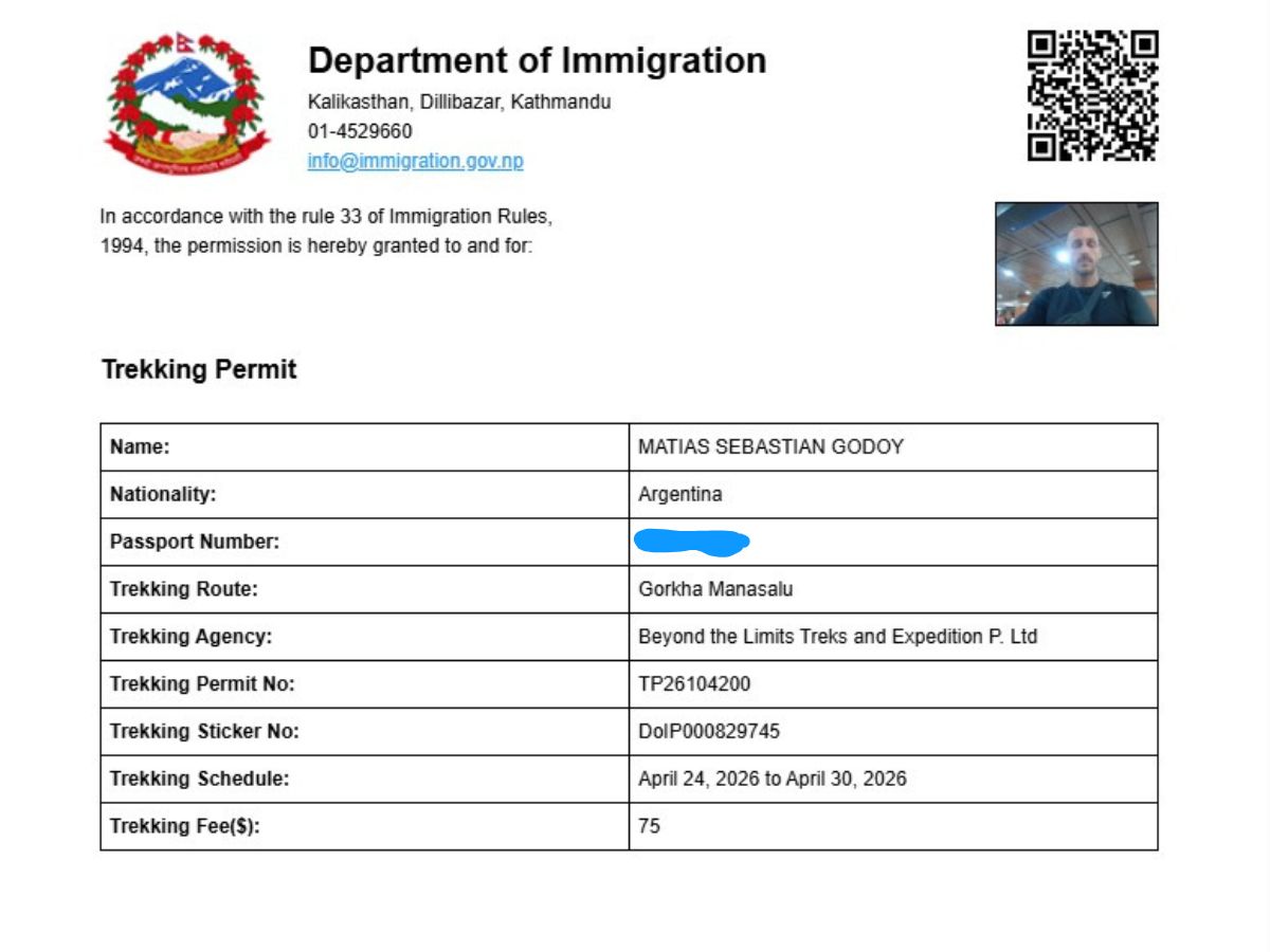 Restricted Area Permit for Manaslu CIrcuit Trek