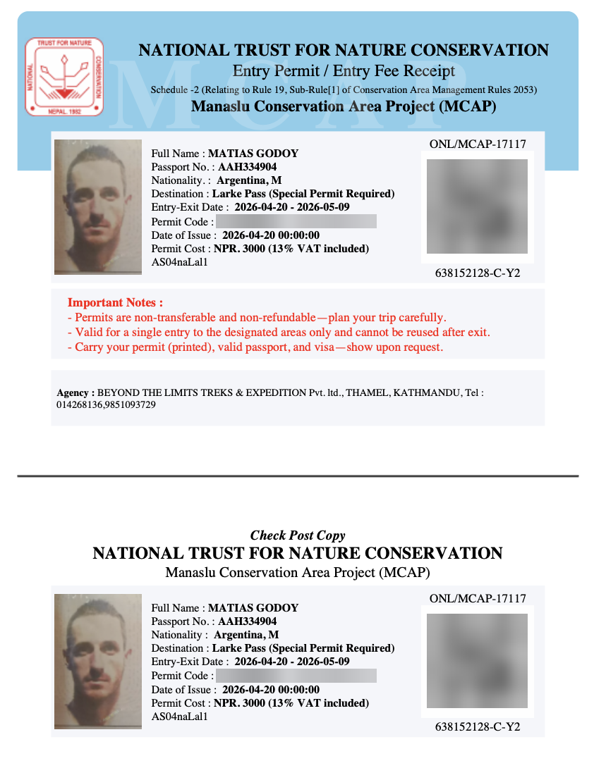 MCAP PERMIT CARD